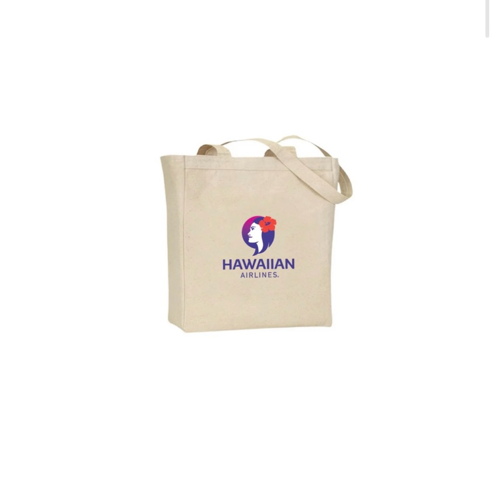 Authentic Hawaiian Airlines Pualani canvas tote bag